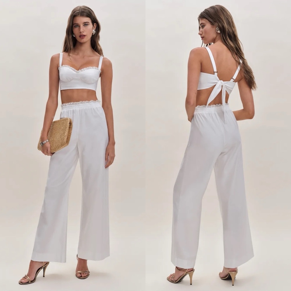 REFORMATION NEW Pippa Two Piece in White 0